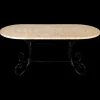 Pamono Oval Rubino Marble Mosaic Table from Egram Hot