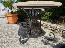 Pamono Oval Rubino Marble Mosaic Table from Egram Hot