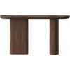 Pamono Oval Walnut Wood Console with Inserted White Marble Top by Ultramobili New