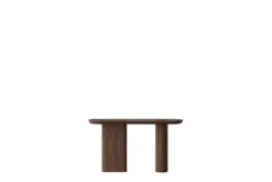 Pamono Oval Walnut Wood Console with Inserted White Marble Top by Ultramobili New