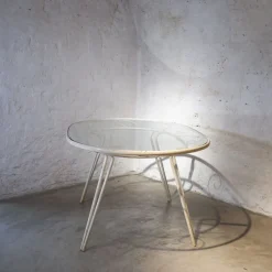 Pamono Oval-Shaped Garden Table in Wrought Iron by Gio Ponti, 1950s New