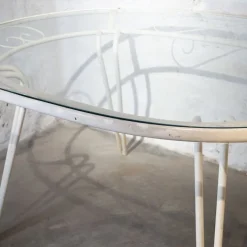 Pamono Oval-Shaped Garden Table in Wrought Iron by Gio Ponti, 1950s New