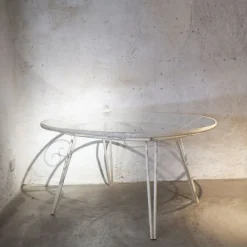 Pamono Oval-Shaped Garden Table in Wrought Iron by Gio Ponti, 1950s New