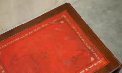 Pamono Oxblood Leather Extending Games Table from Bevan Funnell Outlet