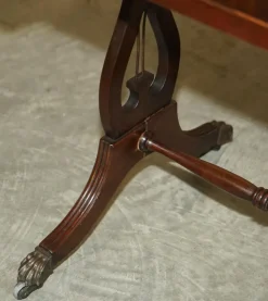 Pamono Oxblood Leather Extending Games Table from Bevan Funnell Outlet