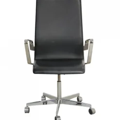 Pamono Oxford Chair in Black Essential Leather by Arne Jacobsen, 2000s Online
