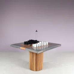 Pamono Pacifico Chess Table by Franco Bozzi and Duccio Trassinelli for Studio A.R.D.I.T.I, Italy, 1973