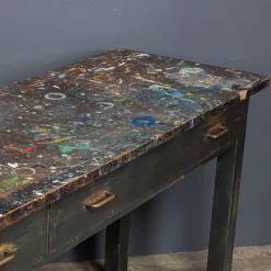 Pamono Paint Splashed Art Department Table, 1960s Best