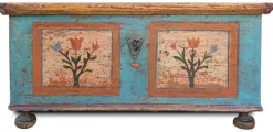 Pamono Painted Chest with Floral Motifs, 1810s Best