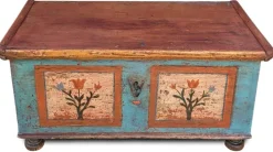 Pamono Painted Chest with Floral Motifs, 1810s Best