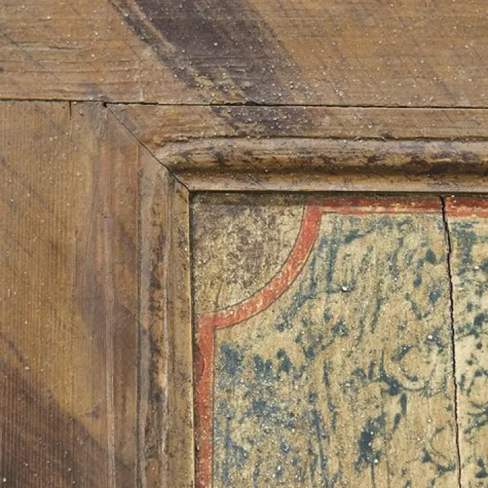 Pamono Painted Folk Art Bridal Cupboard Hot