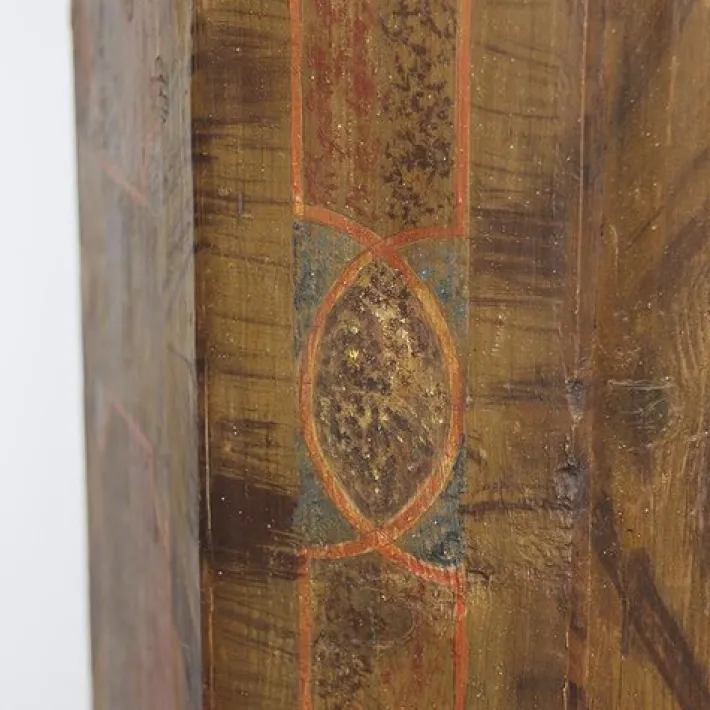 Pamono Painted Folk Art Bridal Cupboard Hot