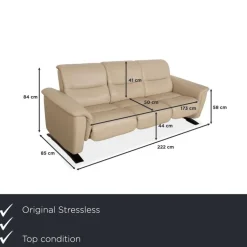 Pamono Panorama Three-Seater Sofa in Leather from Stressless Clearance