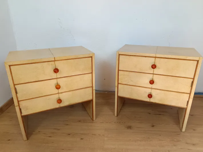 Pamono Parchment Nightstands, Set of 2