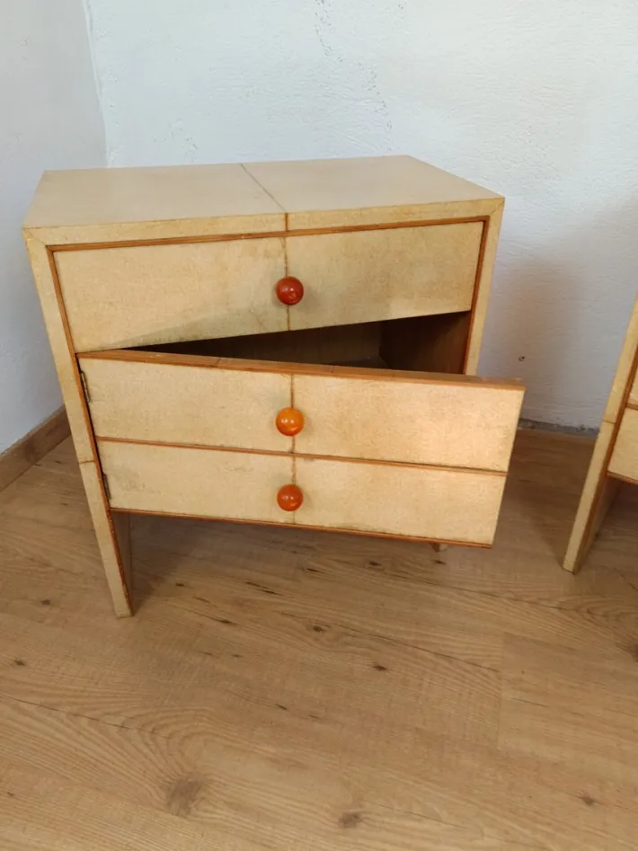 Pamono Parchment Nightstands, Set of 2