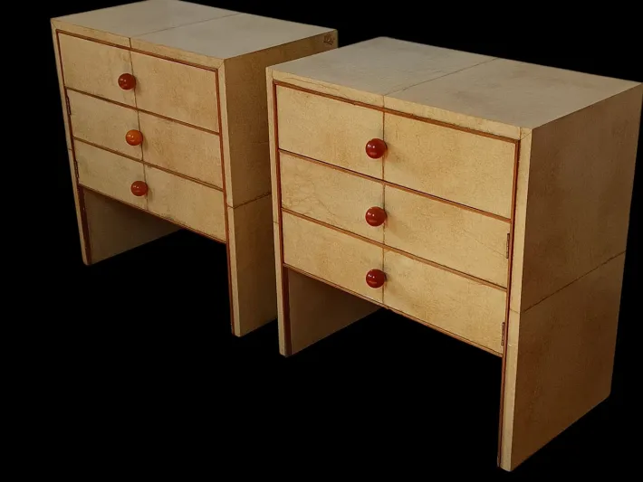 Pamono Parchment Nightstands, Set of 2
