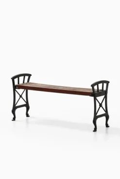 Pamono Parkbänk Nr 2 Bench in Cast Iron and Painted Wood attributed to Folke Bensow, 1920s Sale