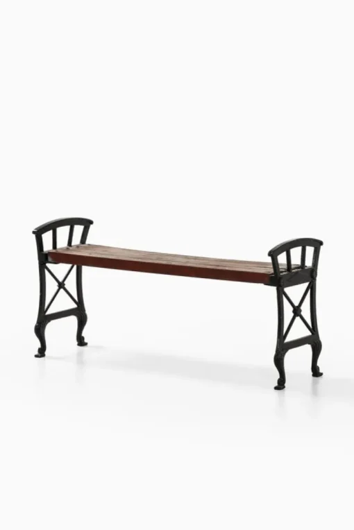 Pamono Parkbänk Nr 2 Bench in Cast Iron and Painted Wood attributed to Folke Bensow, 1920s Sale