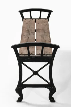 Pamono Parkbänk Nr 2 Bench in Cast Iron and Painted Wood attributed to Folke Bensow, 1920s Sale