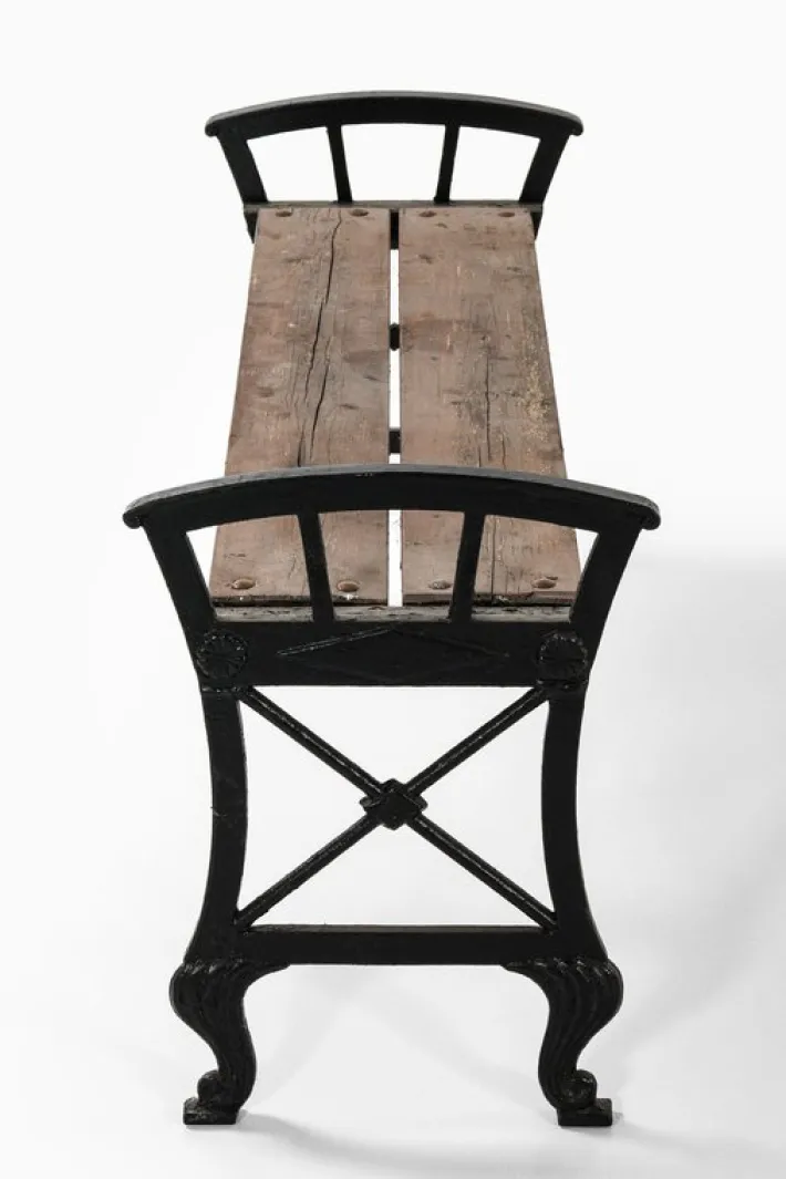Pamono Parkbänk Nr 2 Bench in Cast Iron and Painted Wood attributed to Folke Bensow, 1920s Sale