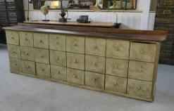 Pamono Patinated 24-Drawer Craft Cabinet, 1950s Clearance