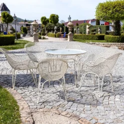 Pamono Patio Furniture Set, Italy, 1950s, Set of 6 Outlet