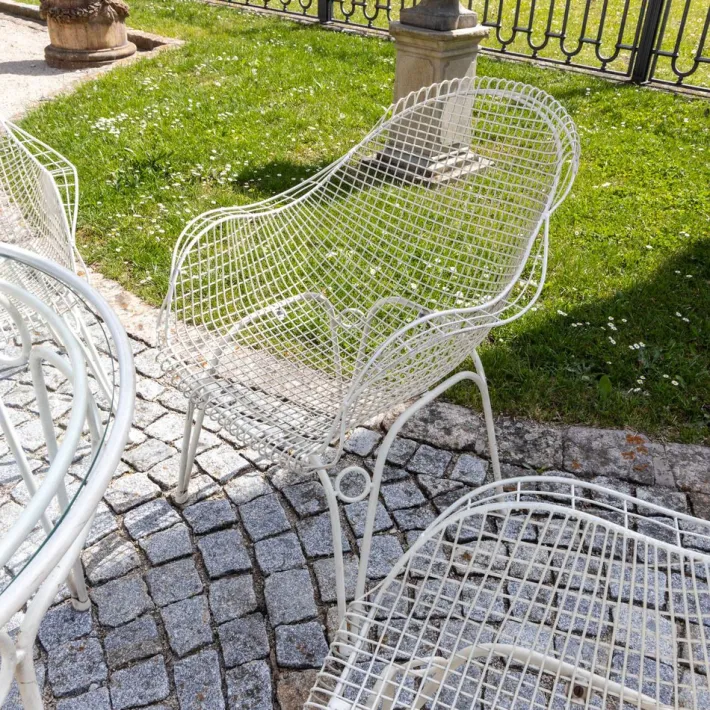 Pamono Patio Furniture Set, Italy, 1950s, Set of 6 Outlet