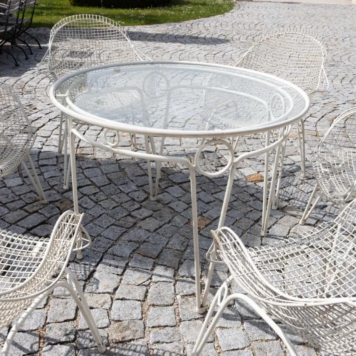 Pamono Patio Furniture Set, Italy, 1950s, Set of 6 Outlet