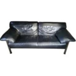Pamono Pause Sofa in Black Leather by Pierluigi Cerri for Poltrona Frau, Italy, 1990s Discount
