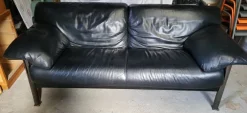 Pamono Pause Sofa in Black Leather by Pierluigi Cerri for Poltrona Frau, Italy, 1990s Discount