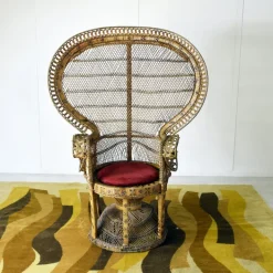 Pamono Peacock Chair in Rattan and Wicker, 1974 Discount