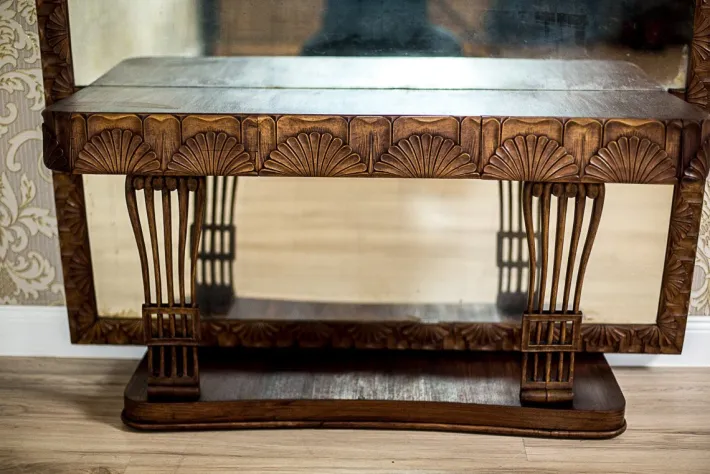 Pamono Pearwood Vanity Table with Mirror, 1900s Best