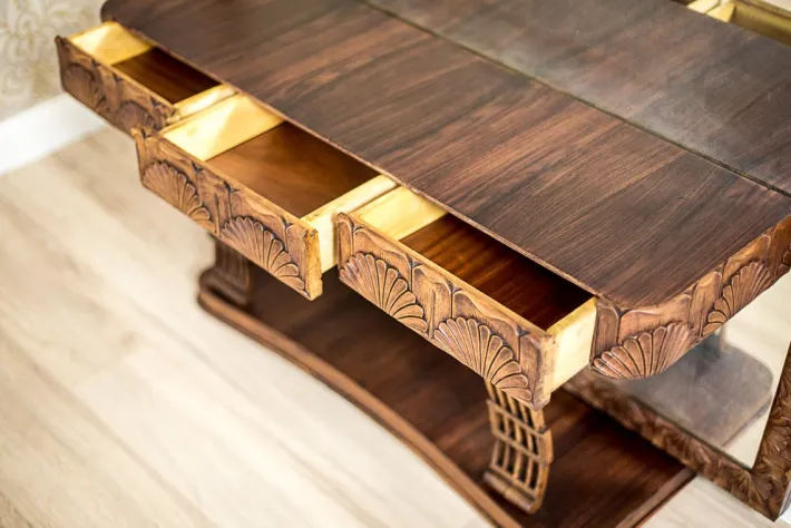 Pamono Pearwood Vanity Table with Mirror, 1900s Best