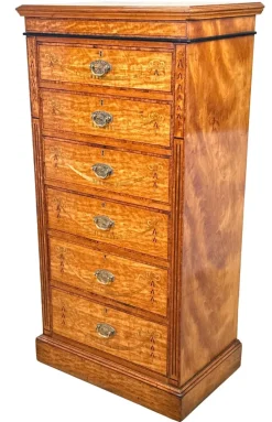 Pamono Pedestal Chest of Drawers in Satinwood, 1880 Online
