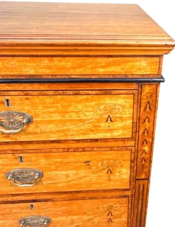 Pamono Pedestal Chest of Drawers in Satinwood, 1880 Online