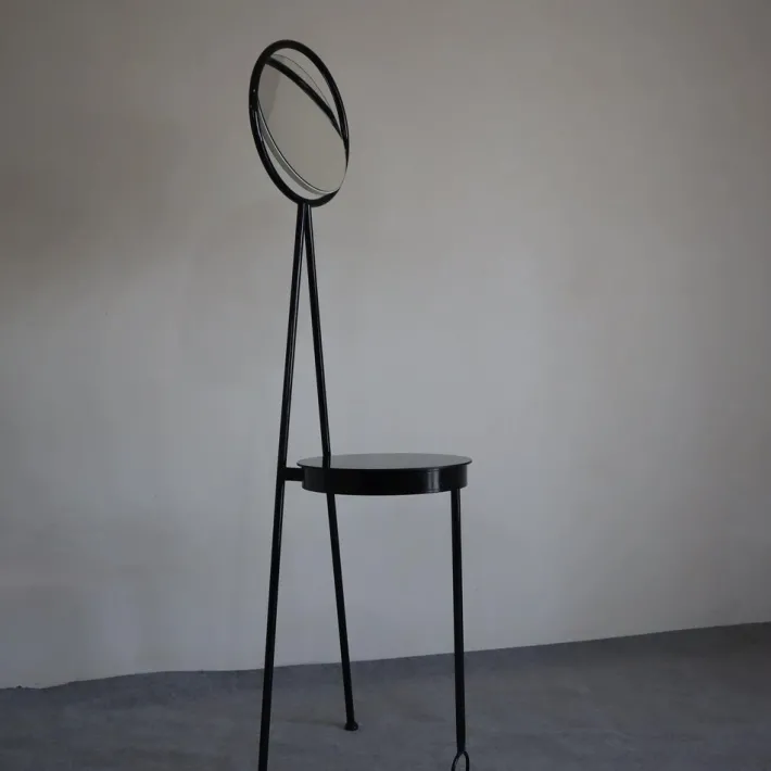 Pamono Philippe Starck Style Black Dressing Table from the 90s, Made in Italy by Philippe Starck