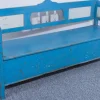 Pamono Pine Box Bench in Blue and White Color, 1910 Hot