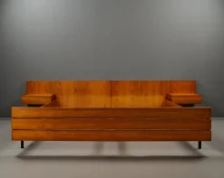 Pamono Pinewood Double Bed, Germany, 1950s Sale