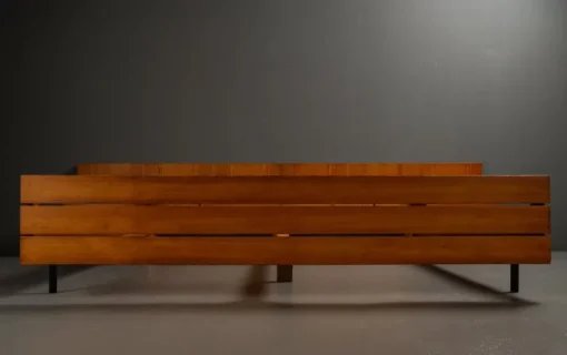 Pamono Pinewood Double Bed, Germany, 1950s Sale