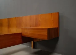 Pamono Pinewood Double Bed, Germany, 1950s Sale