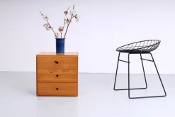 Pamono Pinewood Nightstand attributed to Ate Van Apeldoorn for Houtwerk Hattem, 1960s