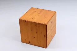 Pamono Pinewood Nightstand attributed to Ate Van Apeldoorn for Houtwerk Hattem, 1960s
