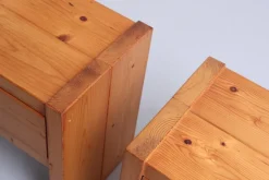 Pamono Pinewood Nightstands from Charlotte Perriand, 1970s, Set of 2 Online