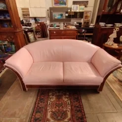 Pamono Pink Leather Sofa, 1980s Online