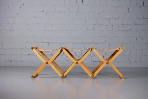 Pamono Pippa Folding 3 Seater Bench by Rena Dumas for Hermès Paris Sale