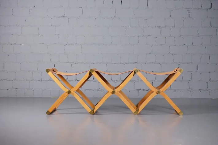 Pamono Pippa Folding 3 Seater Bench by Rena Dumas for Hermès Paris Sale