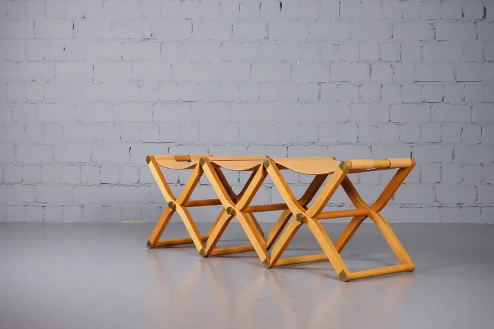 Pamono Pippa Folding 3 Seater Bench by Rena Dumas for Hermès Paris Sale