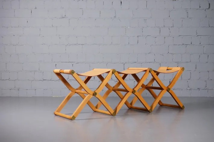 Pamono Pippa Folding 3 Seater Bench by Rena Dumas for Hermès Paris Sale