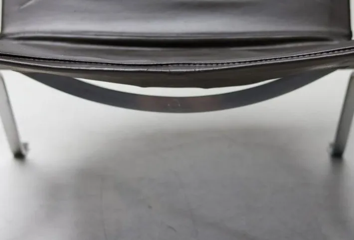 Pamono PK22 Chair in Dark Brown Leather by Poul Kjærholm for Fritz Hansen, Denmark, 1997 Hot
