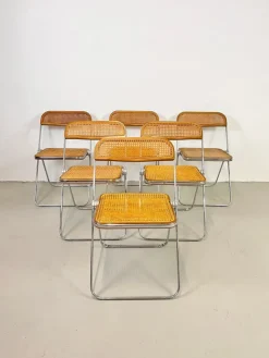 Pamono Plia Folding Chairs by Giancarlo Piretti for Castelli, 1970s, Set of 6 Hot